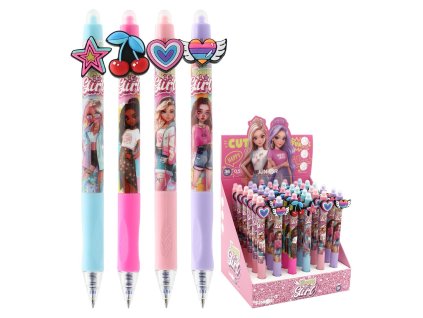 roller gelovy gumovaci junior honey girl 0 5 mm modra napln
