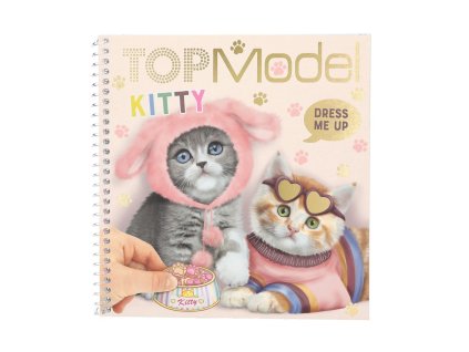 kreativny zosit top model so samolepkami kitty dress me up