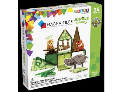 MagnaTiles JungleAnimals 25pc Carton Angle front