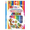 pastelky junior zoo jumbo trojhranne sada 12 ks struhadlo