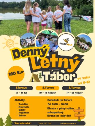 🌞 LETO, NA KTORÉ SA NEZABÚDA! 🌿 Denný letný tábor je späť – a bude ešte lepší! 🙌 Čaká nás leto plné dobrodružstva, smiechu...