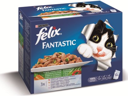 Felix Fantastic lahodný výběr se zeleninou v želé Multipack 12x100g