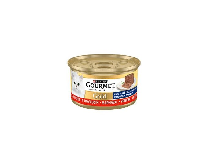 Gourmet Gold konz. kočka pašt. jemná s hovězím 85g