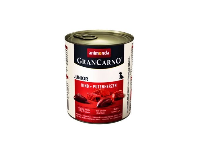 Animonda GRANCARNO konz. JUNIOR hov/krůt srdce 800g