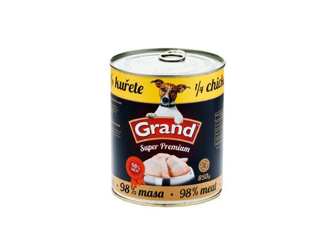 GRAND konz. pes Extra s 1/4 kuřete 850g