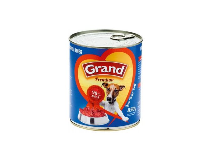 GRAND konz. pes mas.směs 850g