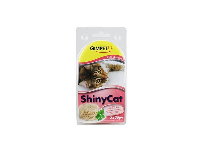 Gimpet kočka konz. ShinyCat kuře/krab 2x70g
