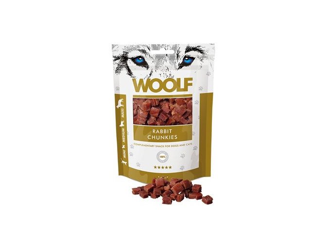 WOOLF pochoutka rabbit chunkies 100g