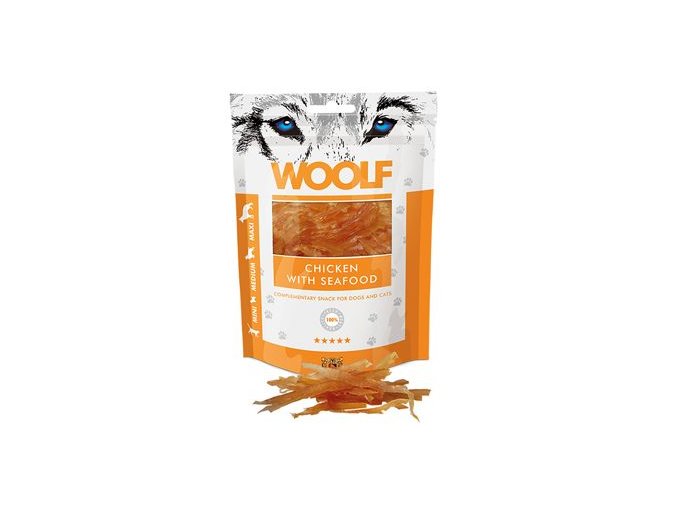WOOLF pochoutka chicken with seafood 100g