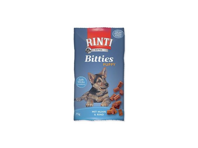 Rinti Dog Extra Bits Puppy pochoutka kuře+hovězí 75g