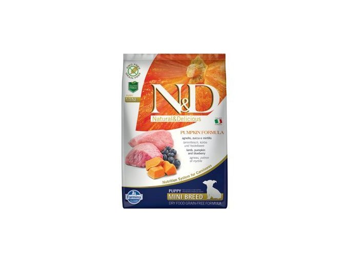 N&D Pumpkin DOG Puppy Mini Lamb & Blueberry 2,5kg