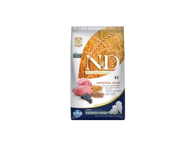 N&D LG DOG Puppy M/L Lamb & Blueberry 2,5kg