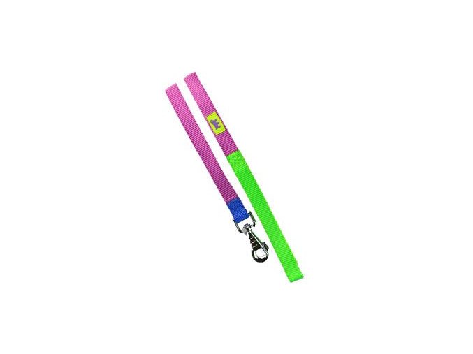 Vodítko nylon CLUB G 20mmx120cm fialovo-zelené FP 1ks