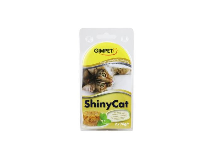 Gimpet kočka konz. ShinyCat tuňak/krev/maltóza 2x70g