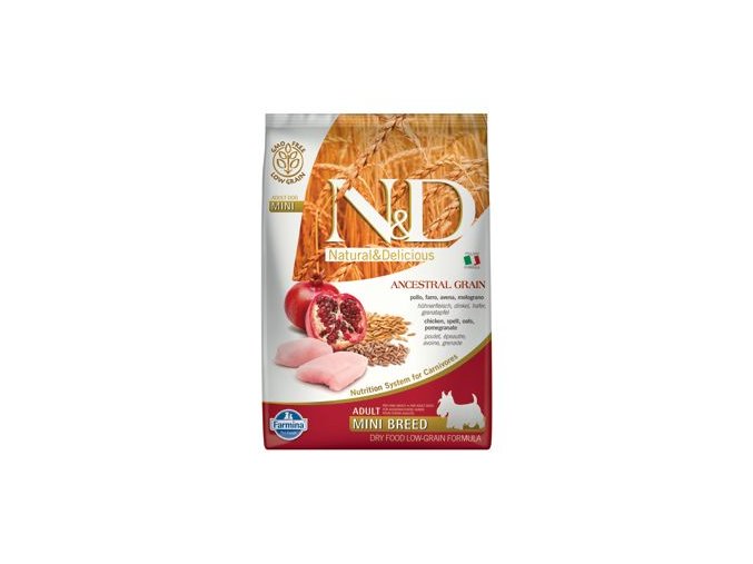 N&D LG DOG Adult Mini Chicken & Pomegranate 7kg