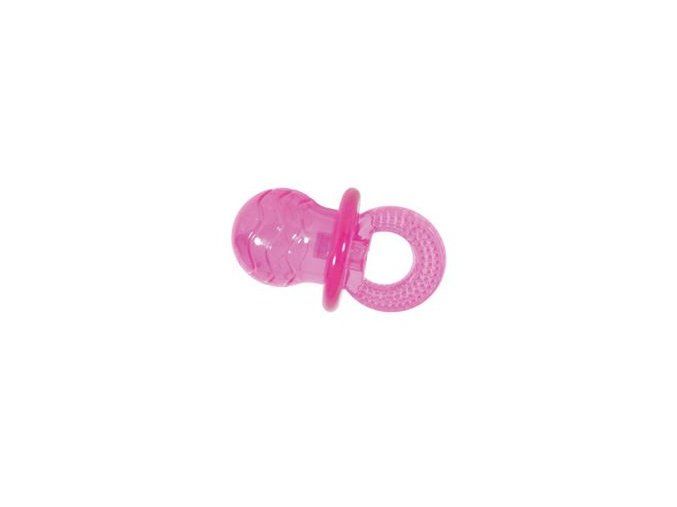 Hračka pes dudlík TPR POP PACIFIER 7cm růžová Zolux