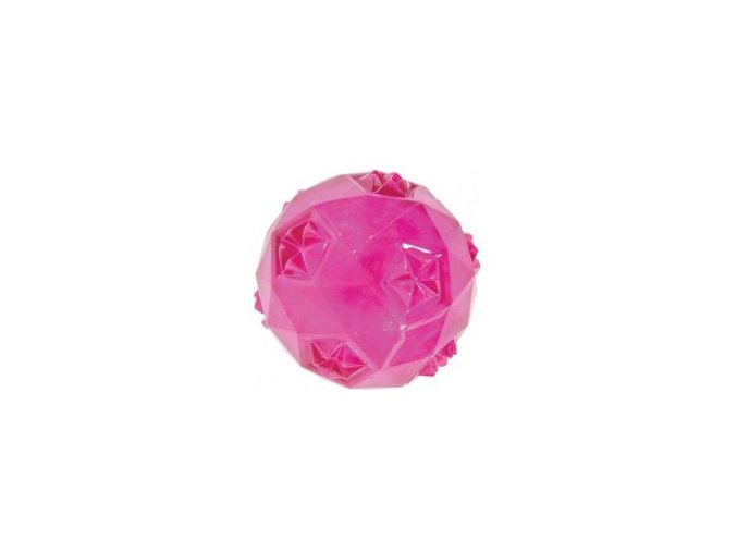 Hračka pes míček TPR POP BALL 6cm růžová Zolux