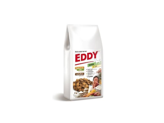 EDDY Senior&Light Breed polštářky s jehněčím 8kg