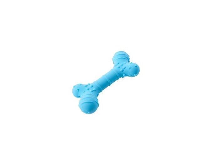 Hračka pes BUSTER Flex Bone, modrá 16cm