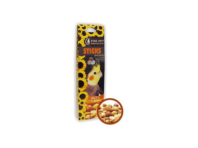 FINE PET Tyčinka Korela ořechy 2ks/110g
