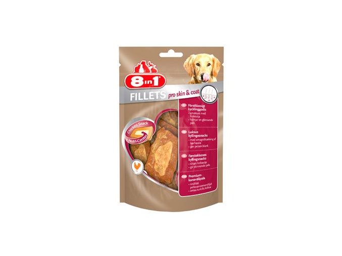 Pochoutka 8in1 Fillets pro skin&coat S 80g