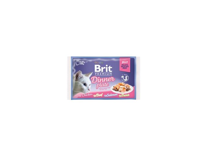 Brit Premium Cat D Fillets in Jelly Dinner Plate 340g