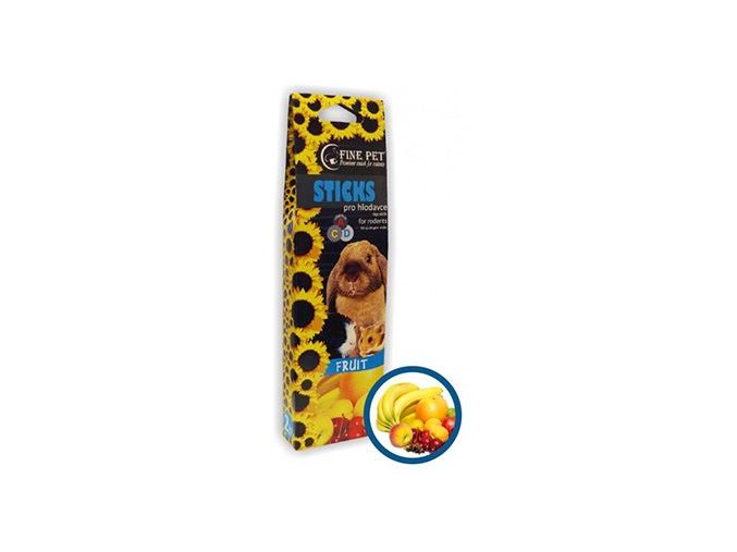 FINE PET Tyčinka Hlodavec ovoce 2ks/110g