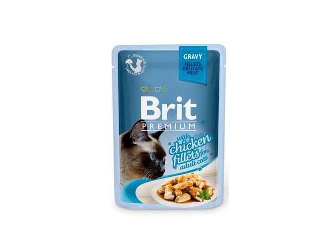 Brit Premium Cat D Fillets in Gravy With Chicken 85g