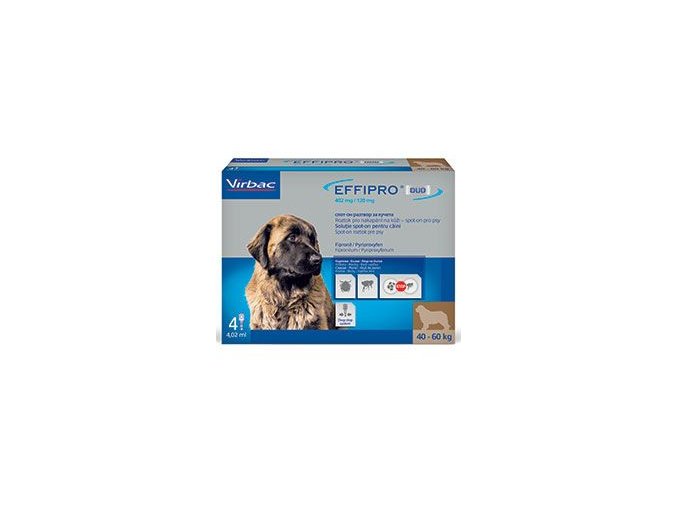 Effipro DUO Dog XL (40-60kg) 402/120 mg, 4x4,02ml