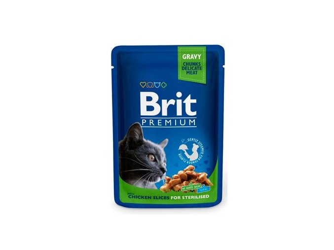 Brit Premium Cat kapsa Chicken Slices for Steril 100g