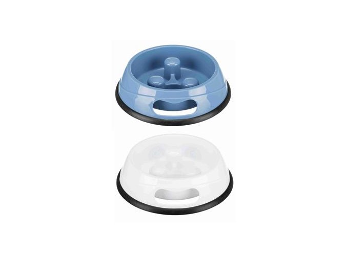 Miska plast proti hltání 0,9l 23cm mix barev TR 1ks