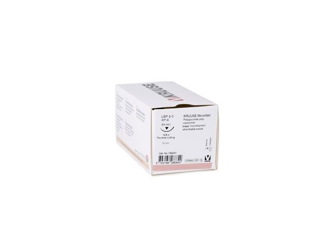 Kruuse Monofast EP 2 USP 3-0 70cm 3/8 jehla 24mm RC