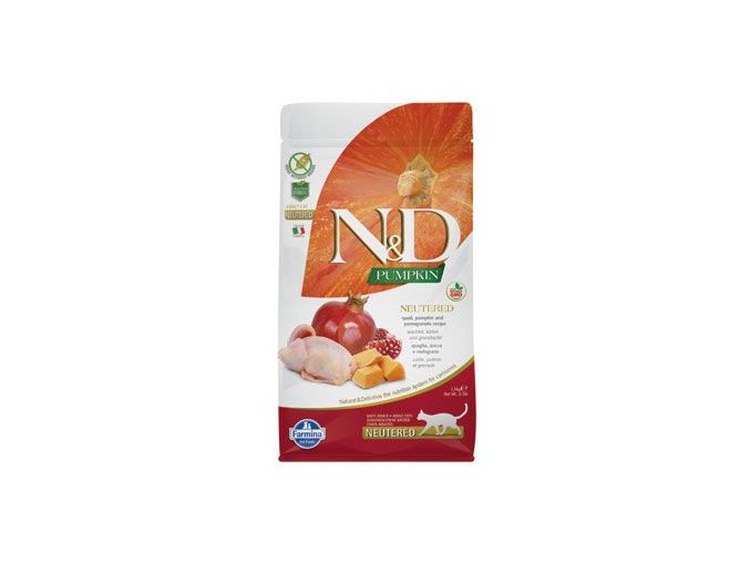 N&D Pumpkin CAT Neutered Quail & Pomegranate 300g