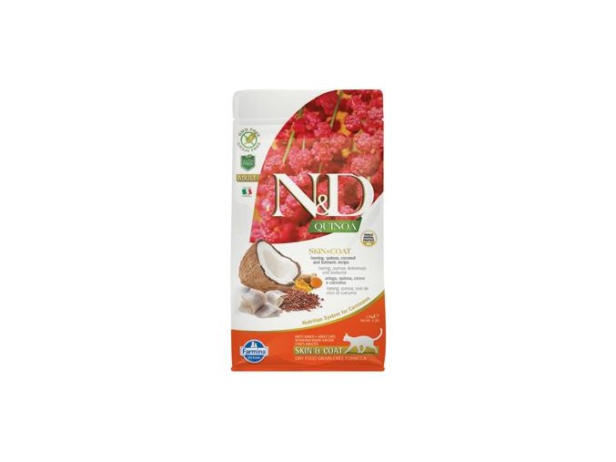 N&D Quinoa CAT Skin & Coat Herring & Coconut 1,5kg