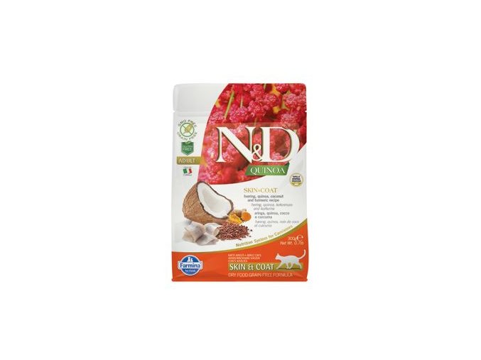 N&D Quinoa CAT Skin & Coat Herring & Coconut 300g