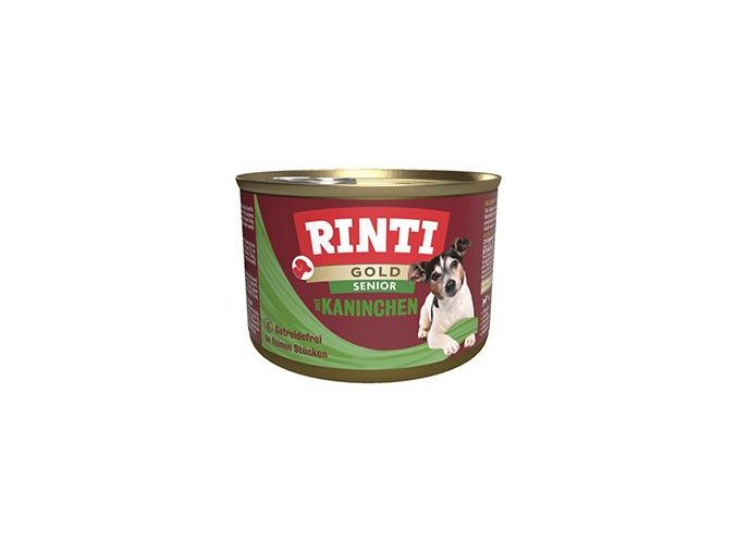 Rinti Dog Gold Senior konzerva králík 185g