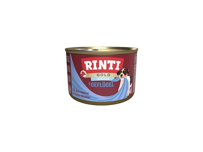 Rinti Dog Gold Junior konzerva drůbež 185g