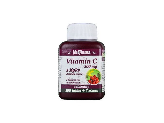 Vitamin C s šípky 500mg MedPharma 100tbl +7zdarma