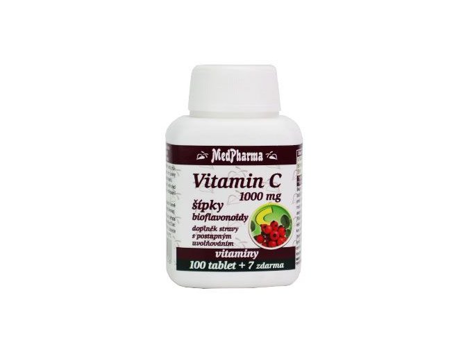 Vitamin C s šípky 1000mg MedPharma 100tbl +7zdarma