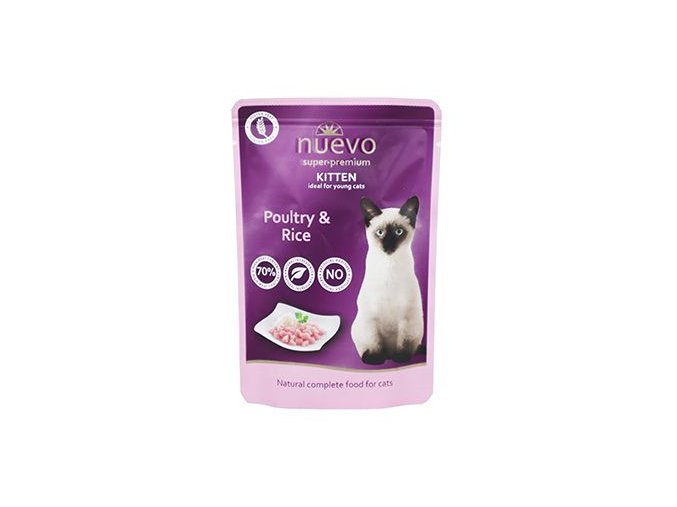 Nuevo kotě kapsa drůbeží s rýží 85g