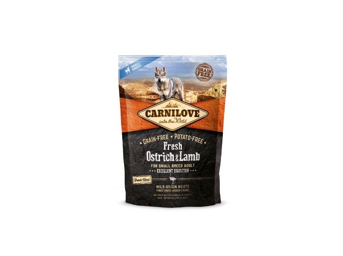 Carnilove Dog Fresh Ostrich&Lamb for Small Breed 1.5kg