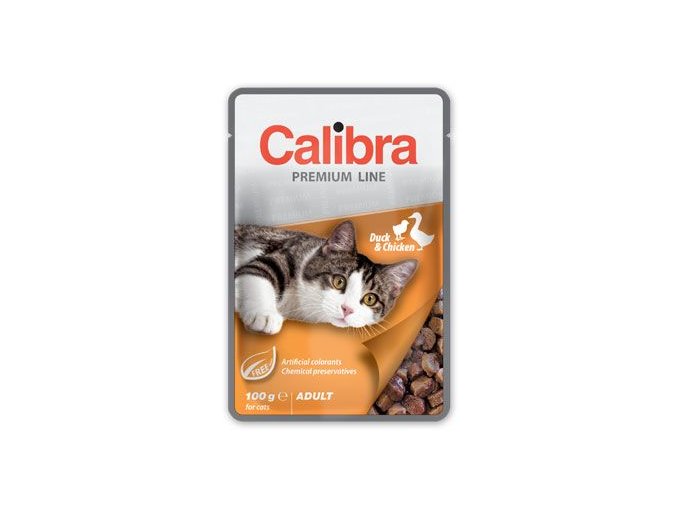 Calibra Cat kapsa Premium Adult Duck & Chicken 100g