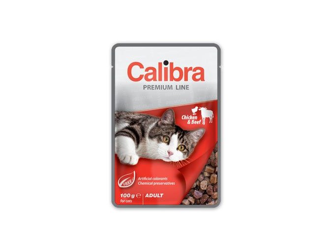 Calibra Cat kapsa Premium Adult Chicken & Beef 100g