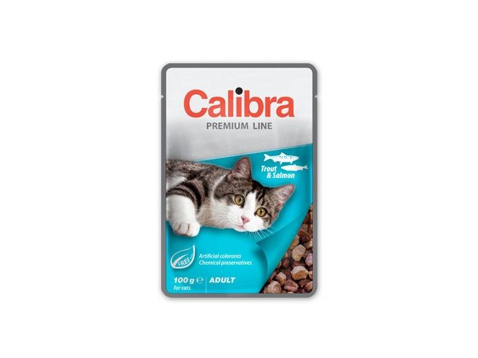 Calibra Cat kapsa Premium Adult Trout & Salmon 100g