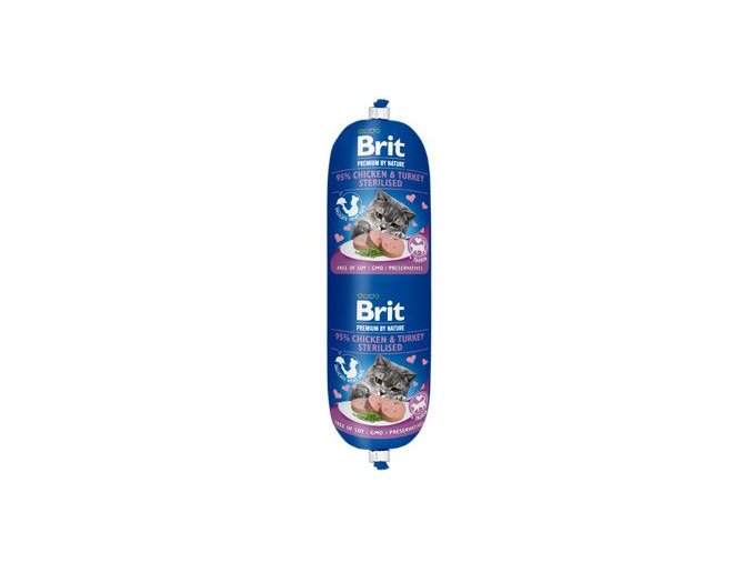 Brit Premium Cat by Nature Sausage Ch&T Sterilised180g