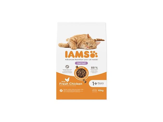 Iams Cat Adult Hairball Chicken 10kg