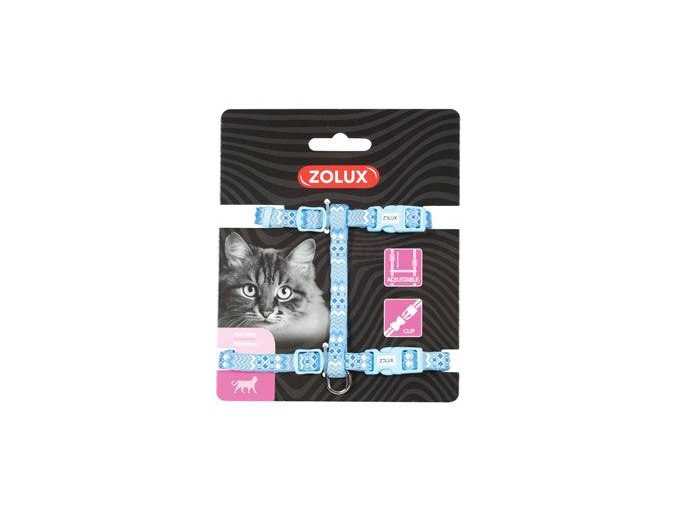 Postroj kočka ETHNIC nylon modrý Zolux