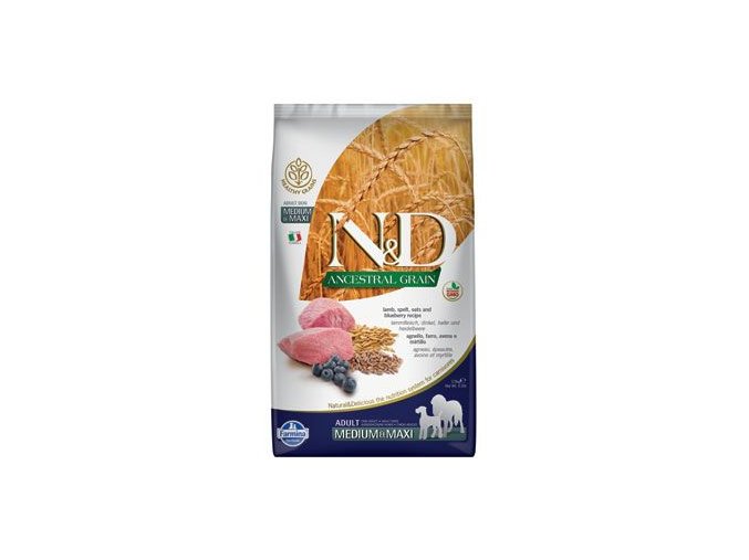 N&D LG DOG Adult M/L Lamb & Blueberry 12kg