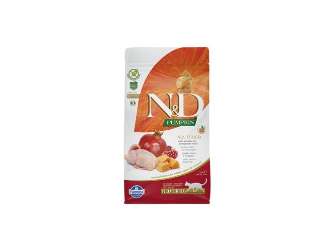 N&D Pumpkin CAT Neutered Quail & Pomegranate 5kg