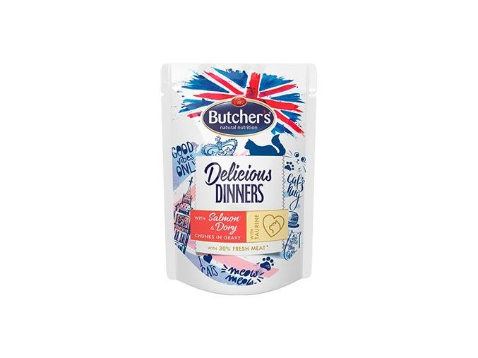 Butcher's Cat Class.Delic.Dinn. losos+dorada kapsa100g